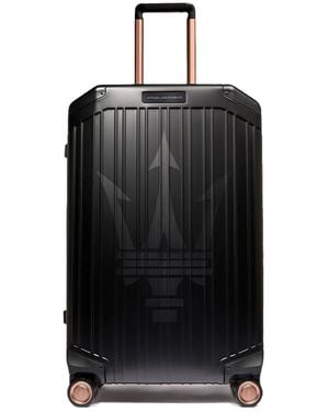 Piquadro X Maseratti Printed Suitcase - Black