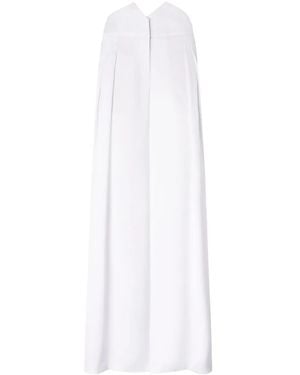 Genny High-Waist Palazzo Trousers - White