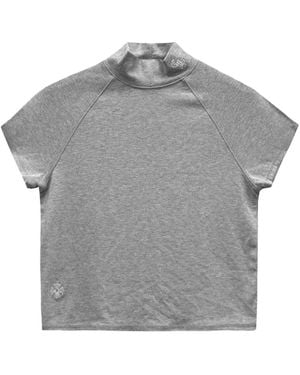 Chrome Hearts Mock-Neck T-Shirt - Grey