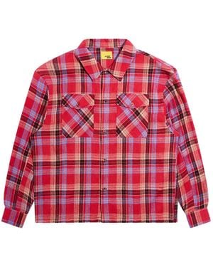 Stadium Goods Plaid-Check Star-Print Shirt - Red