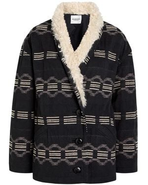 Isabel Marant Manteau Qayla En Jacquard - Black