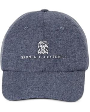 Brunello Cucinelli Logo-Embroidered Baseball Cap - Blue