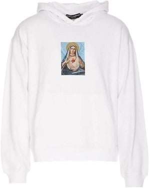 Dolce & Gabbana Printed Hoodie - White