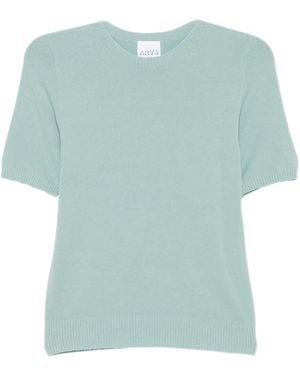 AROVESCIO Short-Sleeve Knitted T-Shirt - Blue