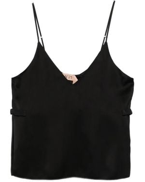 N°21 Spaghetti-Strap Top - Black