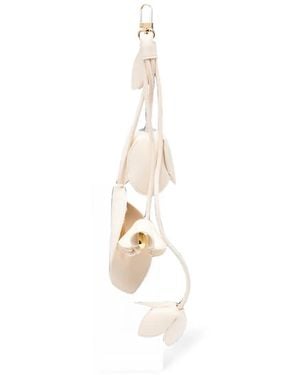 THEMOIRÈ Floral-Pendant Key Ring - White