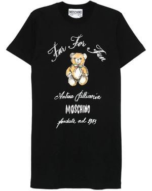 Moschino Print Cotton T-Shirt - Black