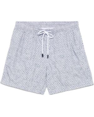 Barba Napoli プリント トランクス水着 - ブルー