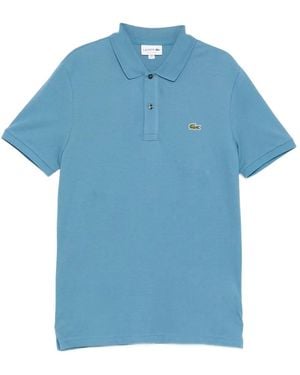 Lacoste Logo-Patched Short-Sleeve Polo Shirt - Blue
