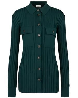 Tod's Ribbed Button Cardigan - Green