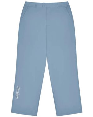 Malbon Golf Magnolia Logo-Embroidered Trousers - Blue