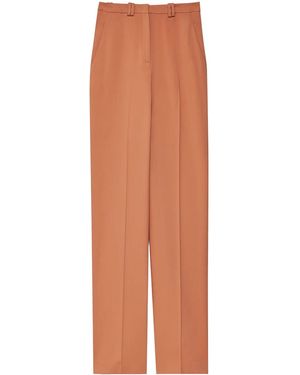 Another Tomorrow Straight-Leg Viscose Pants - Orange