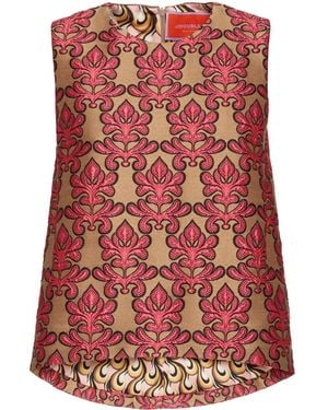 La DoubleJ Jacquard Top - Red