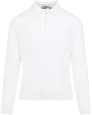 Canali ロングスリーブ ポロシャツ - ホワイト