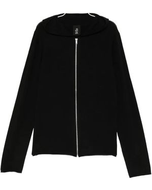 Thom Krom Kapuzenjacke Mit Reißverschluss - Schwarz