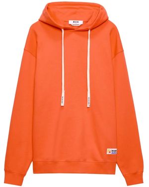 MSGM コットン パーカー - オレンジ