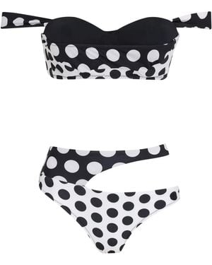 Amir Slama X Jade Picon Polka-Dot Bikini - Black
