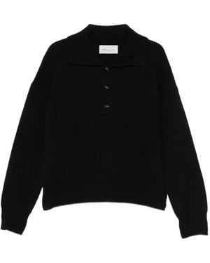 Ami Paris Ami De Coeur Button-Down Sweater - Black