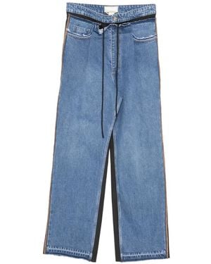 Litkovskaya Pleated Wide-Leg Jeans - Blue