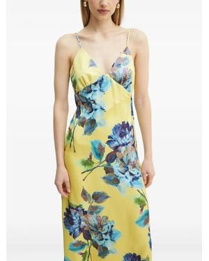 Bardot Wintour Floral-Print Slip Dress - Blue