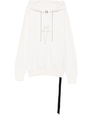 Rick Owens Graphic Hoodie - White