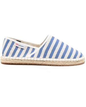 Superga 3009 Gestreepte Espadrilles - Blauw