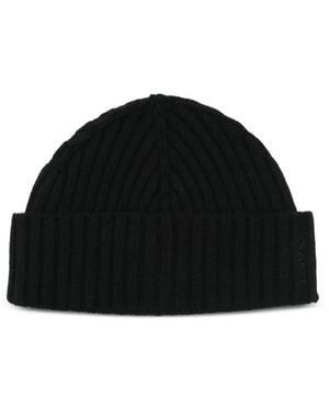 GANT Chuncky Ribbed Beanie Hat - Black