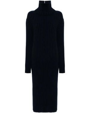 Gucci Ribbed-Knit Maxi Dress - Blue