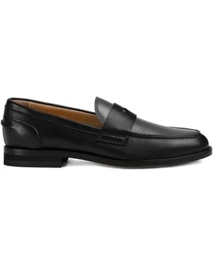 Doucal's Two-Tone Leather Loafers - Black
