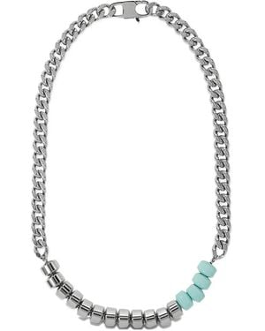 1017 ALYX 9SM Curb-Chain Beaded Necklace - White