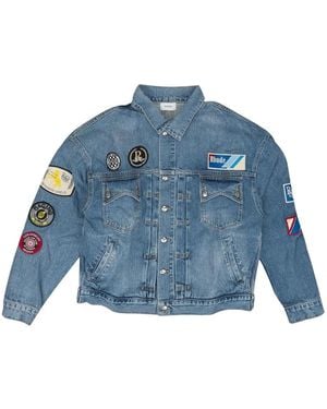 Rhude Multiple-Patches Denim Jacket - Blue