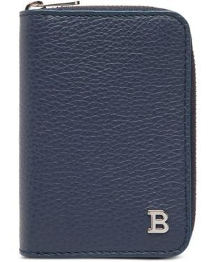 Bally Leather Zip-Around Wallet - Blue