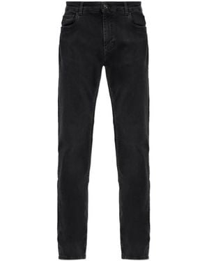 Etro Logo-Embroidered Jeans - Black