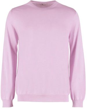 THE (Alphabet) Ribbed-Trim Jumper - Pink