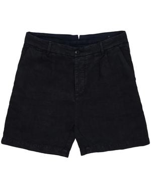 Fortela Front-Pleat Bermuda Shorts - Black
