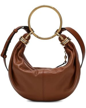 Chloé Small Bracelet Leather Satchel - Brown