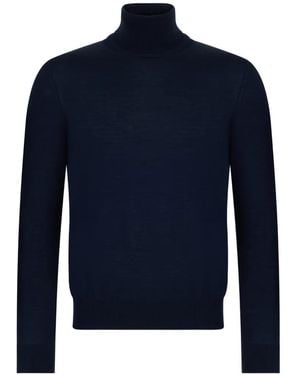 Roberto Collina Roll-Neck Long-Sleeve Sweater - Blue