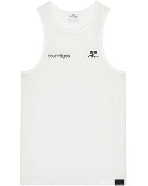 Courreges Tanktop Met Logo - Wit