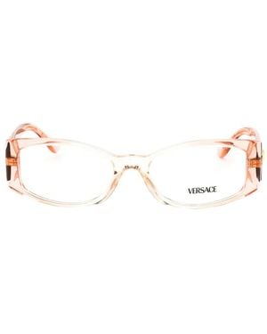 Versace Medusa Oval-Frame Glasses - Natural