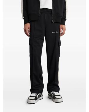 Palm Angels Stripe-Detailing Cargo Pants - Black
