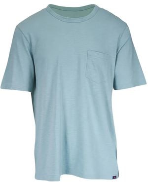 Faherty T-Shirt mit Brusttasche - Blau