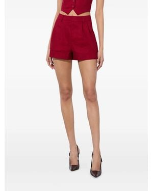 Alice + Olivia Conry Cuffed Shorts - Red