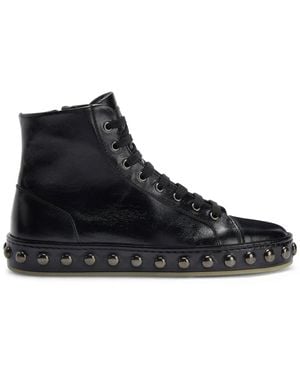 Giuseppe Zanotti Gz-City Leather High-Top Trainers - Black