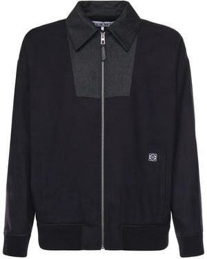 Loewe Zip-Up Bomber Jacket - Blue