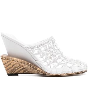 Jacquemus 100Mm Les Doubles Tresses Mules - White