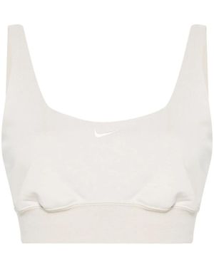 Nike Chill Terry Cropped Top - White