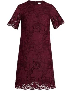Erdem Minikleid aus Spitze mit Blumenmuster - Rot