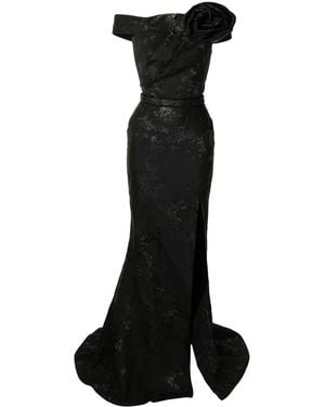 Saiid Kobeisy Off-Shoulder Maxi Dress - Black