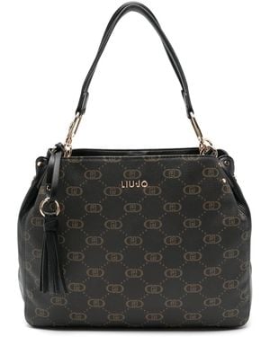 Liu Jo Monogram Tassel Tote Bag - Zwart