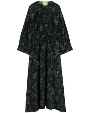 Momoní Edda Printed Long-Sleeved Maxi Dress - Black